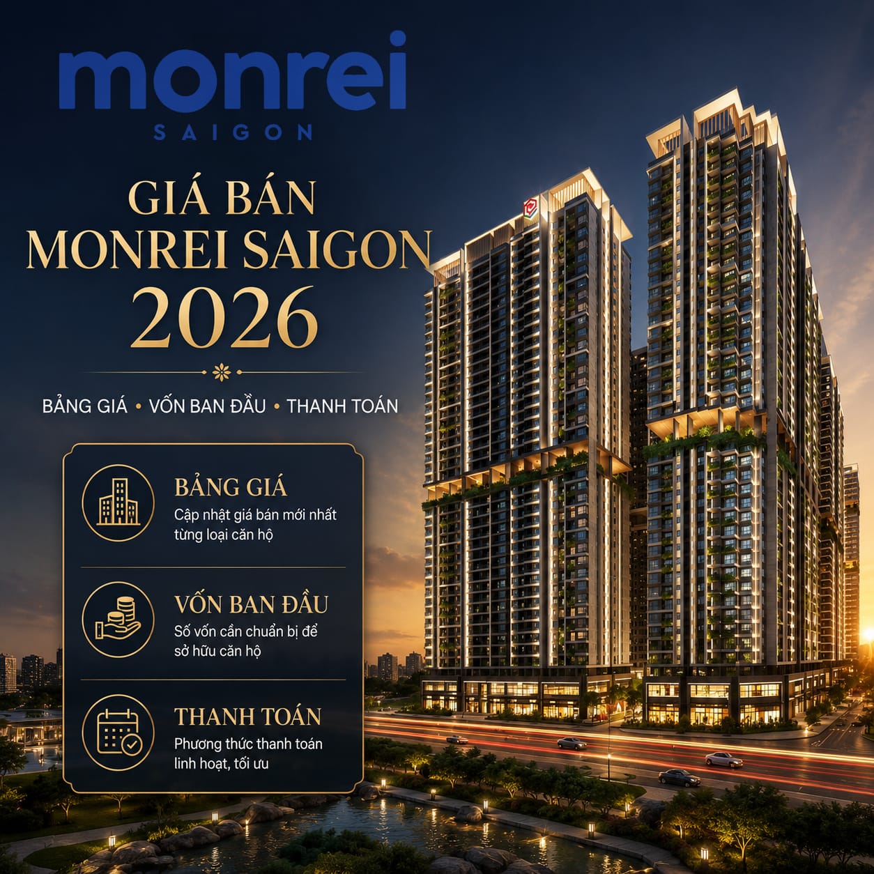Giá Bán Monrei Saigon 2026: Bảng Giá, Vốn Ban Đầu & Chính Sách Thanh Toán 1 gia-ban-monrei-saigon-newoneland-1