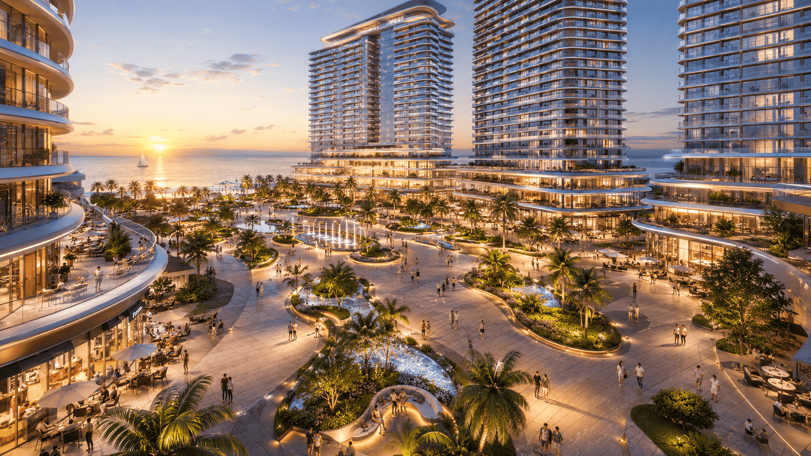 Công viên và mảng xanh ở Quậy Complex